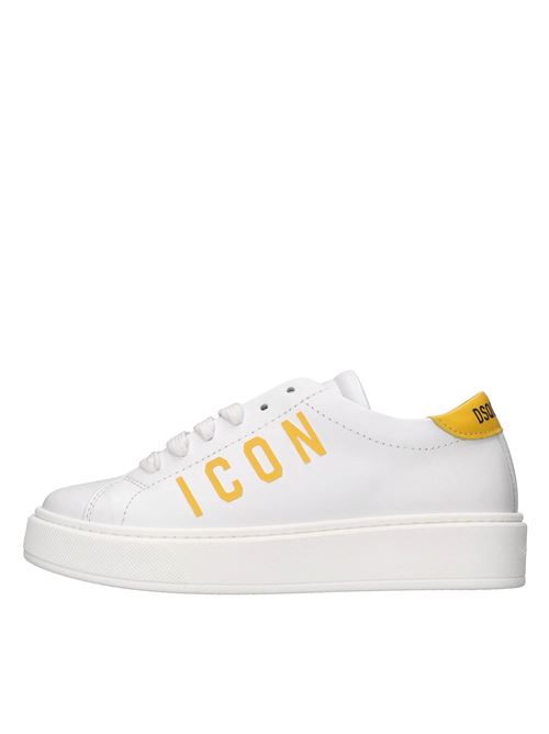 Sneakers in pelle DSQUARED2 | 80313 GINEVRA/TRESORBIANCO-GIALLO